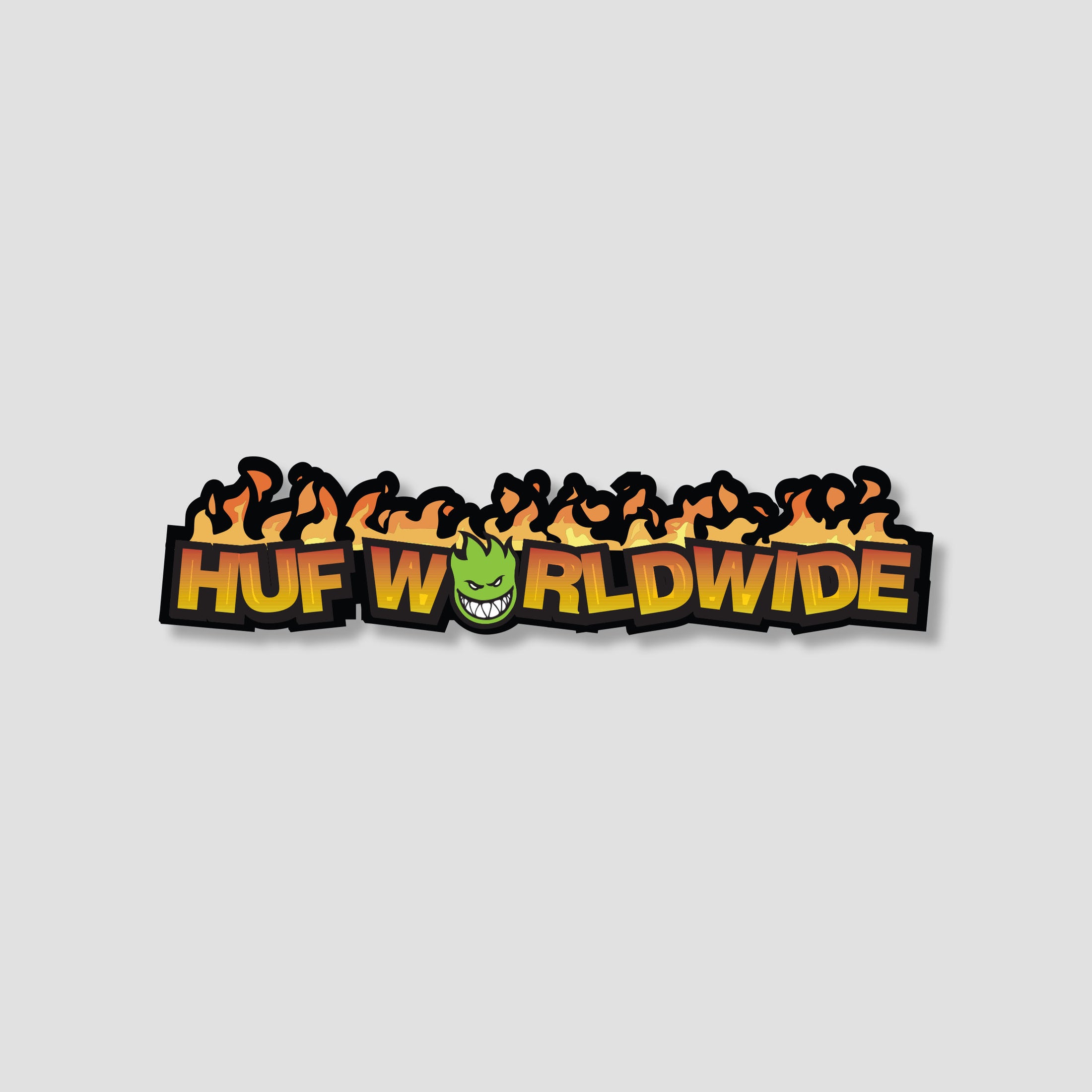 HUF x Spitfire In Flames Sticker Multi