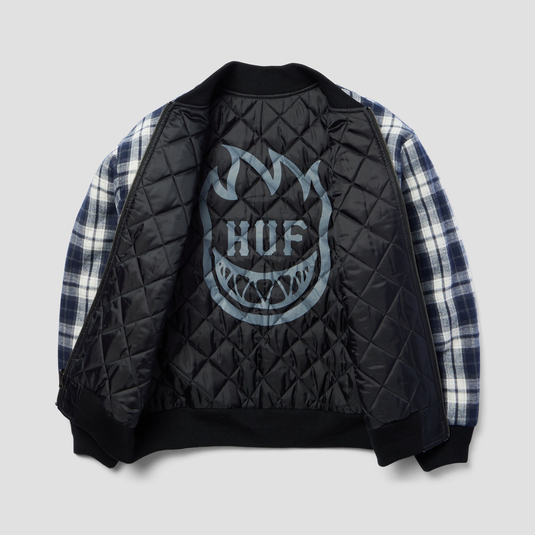HUF x Spitfire Reversible Plaid Jacket Navy / Black