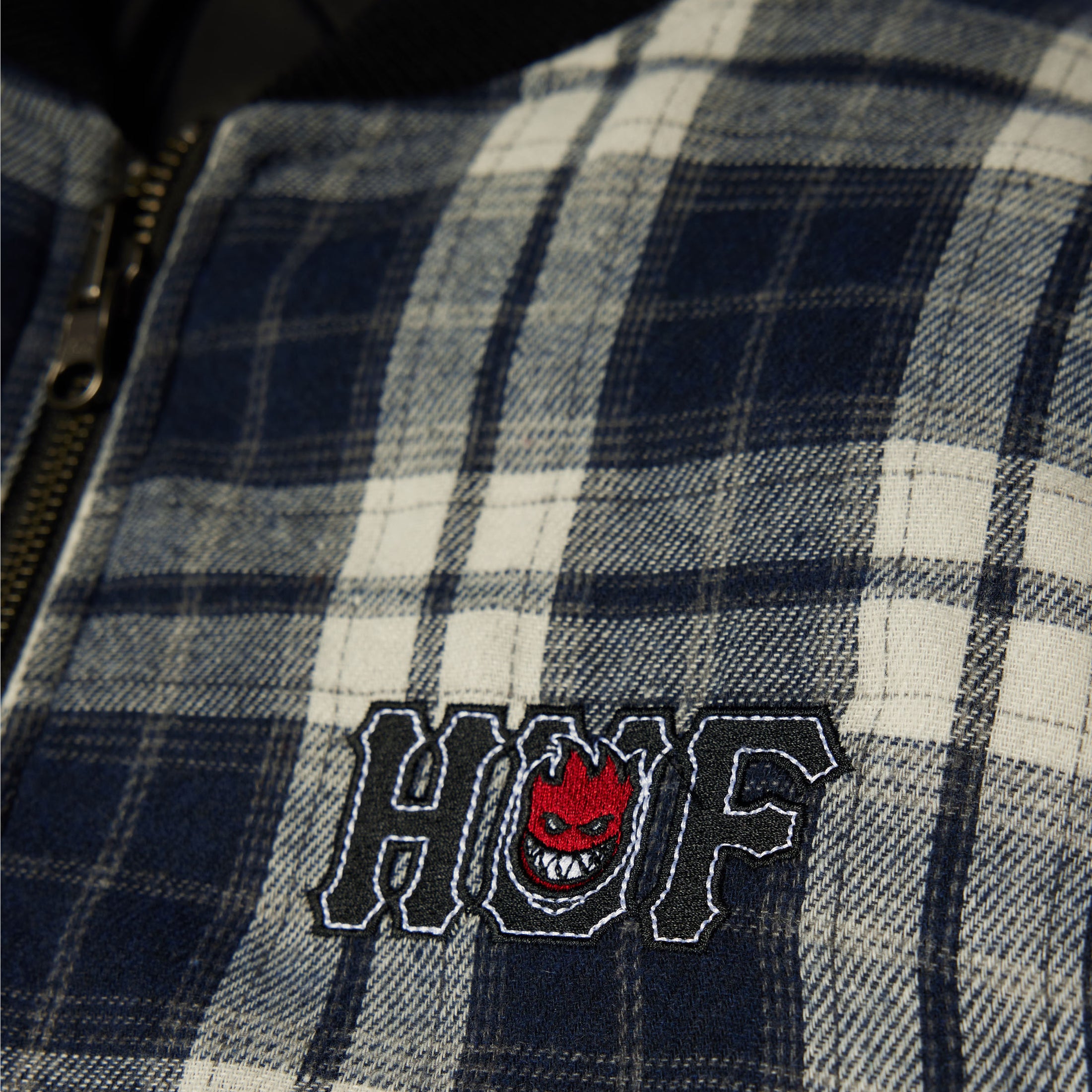 HUF x Spitfire Reversible Plaid Jacket Navy / Black