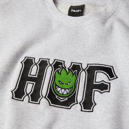 HUF x Spitfire Union Crew Heather Grey