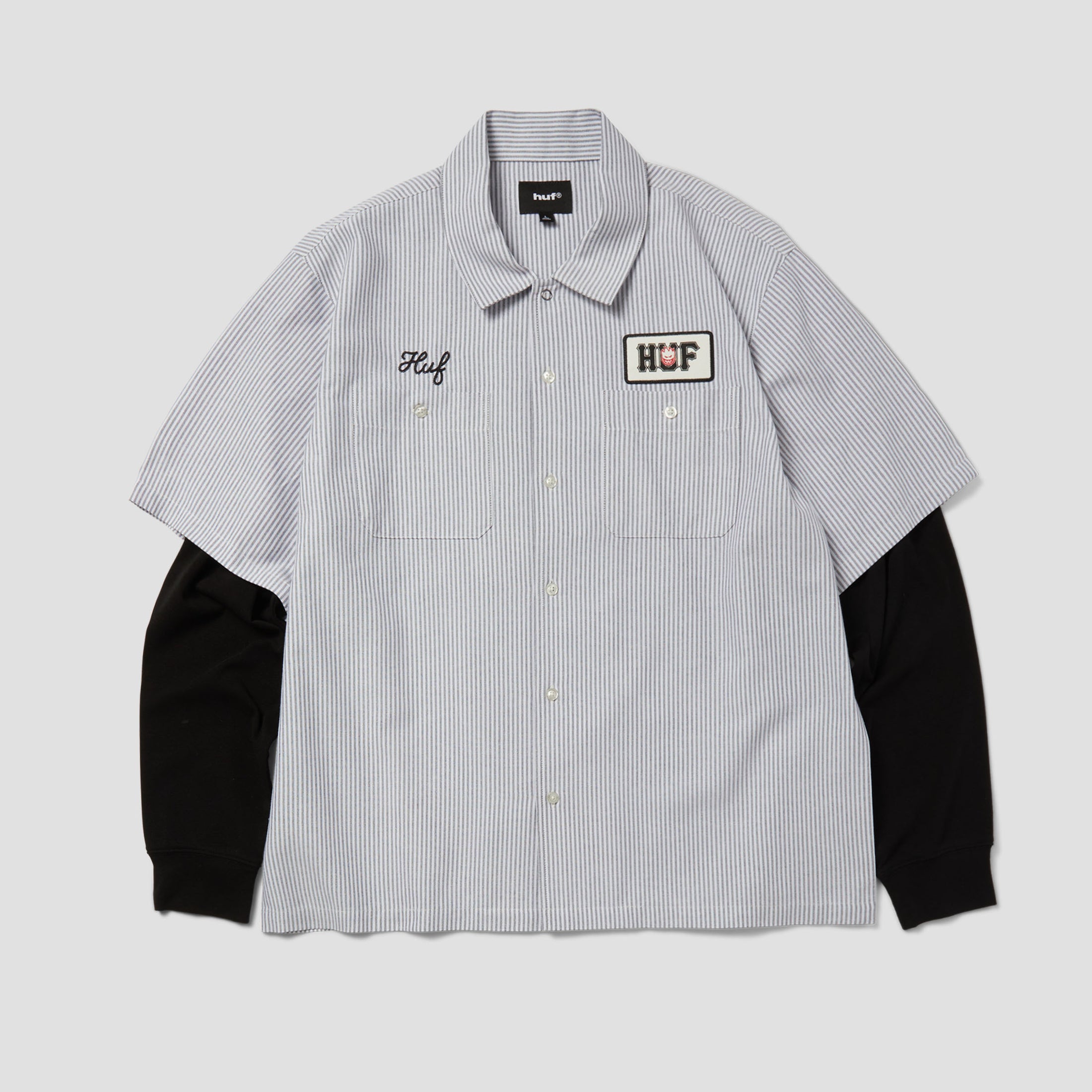 HUF x Spitfire Union Work Shirt Black / White