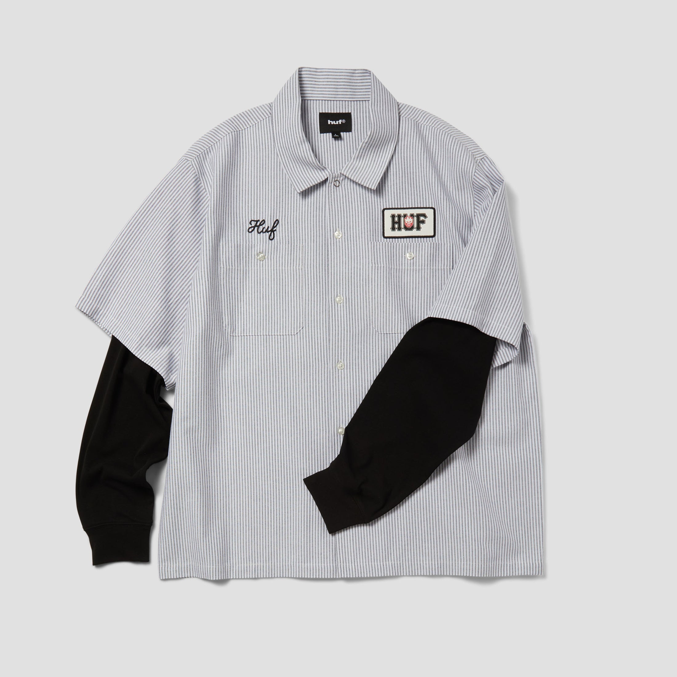 HUF x Spitfire Union Work Shirt Black / White