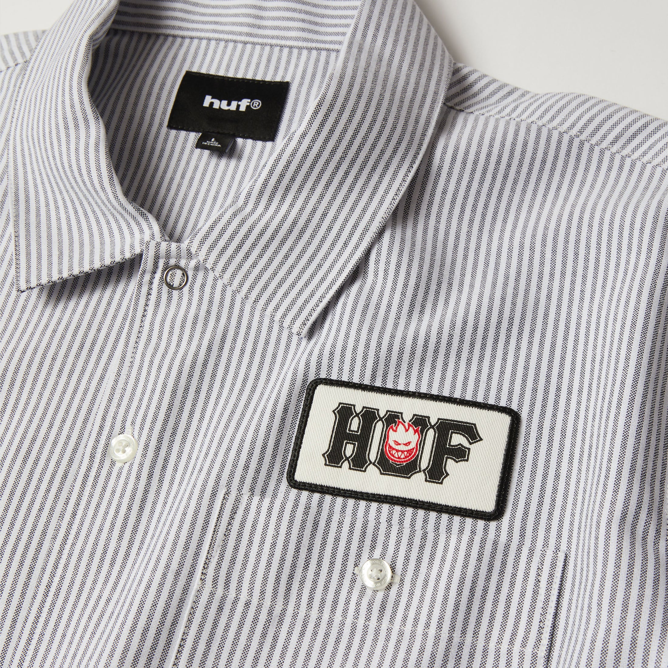 HUF x Spitfire Union Work Shirt Black / White