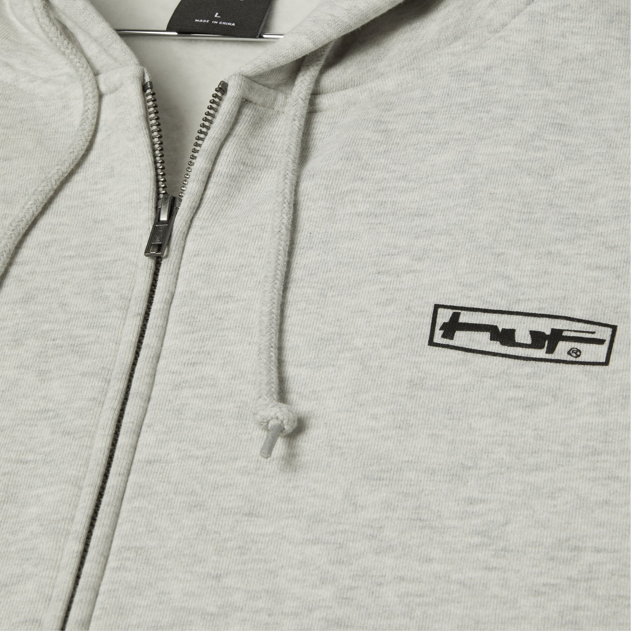 HUF Stretch Zip Hood Ash