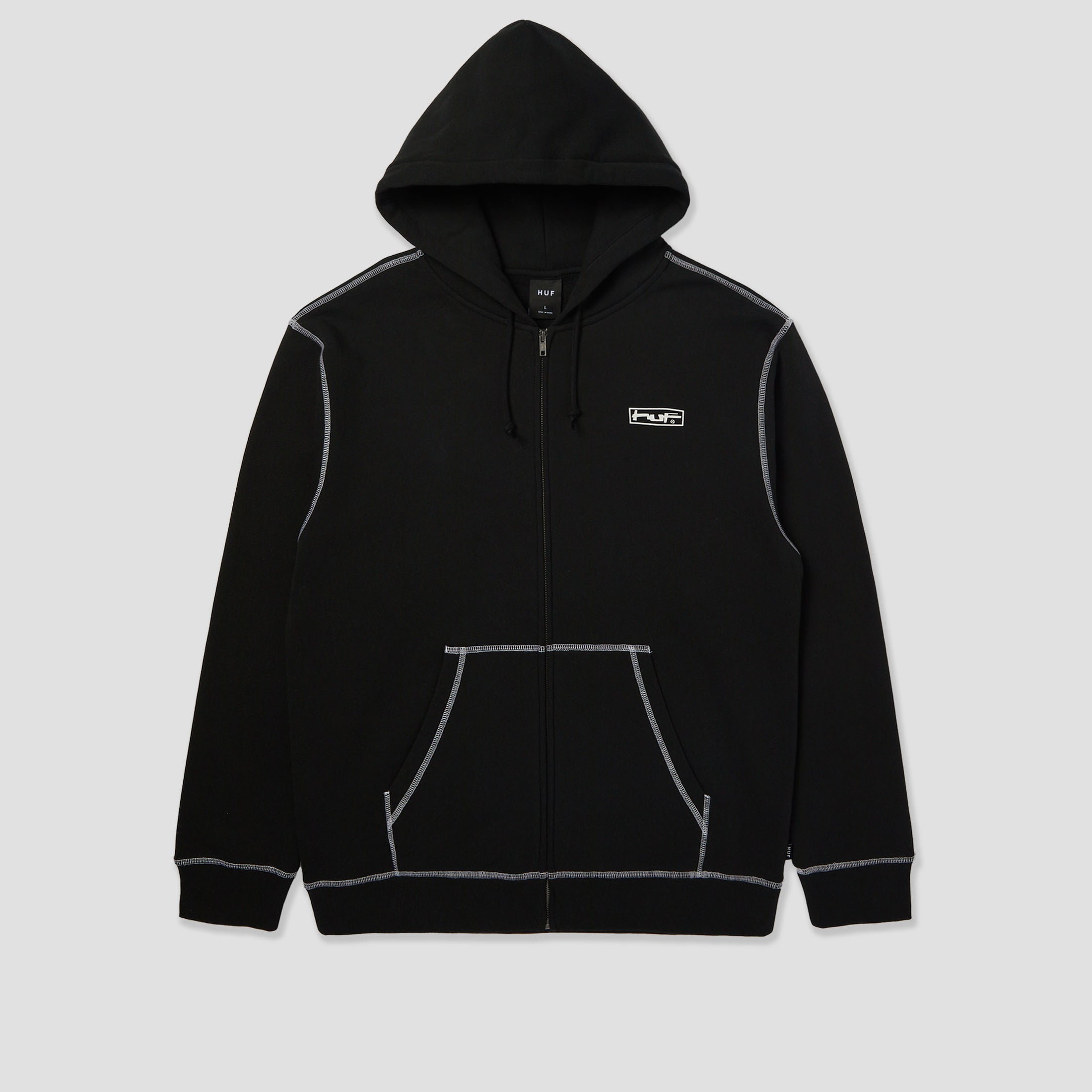 HUF Stretch Zip Hood Black