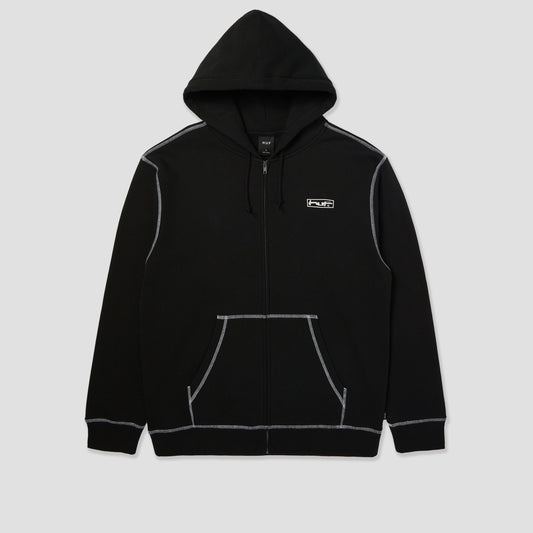 HUF Stretch Zip Hood Black