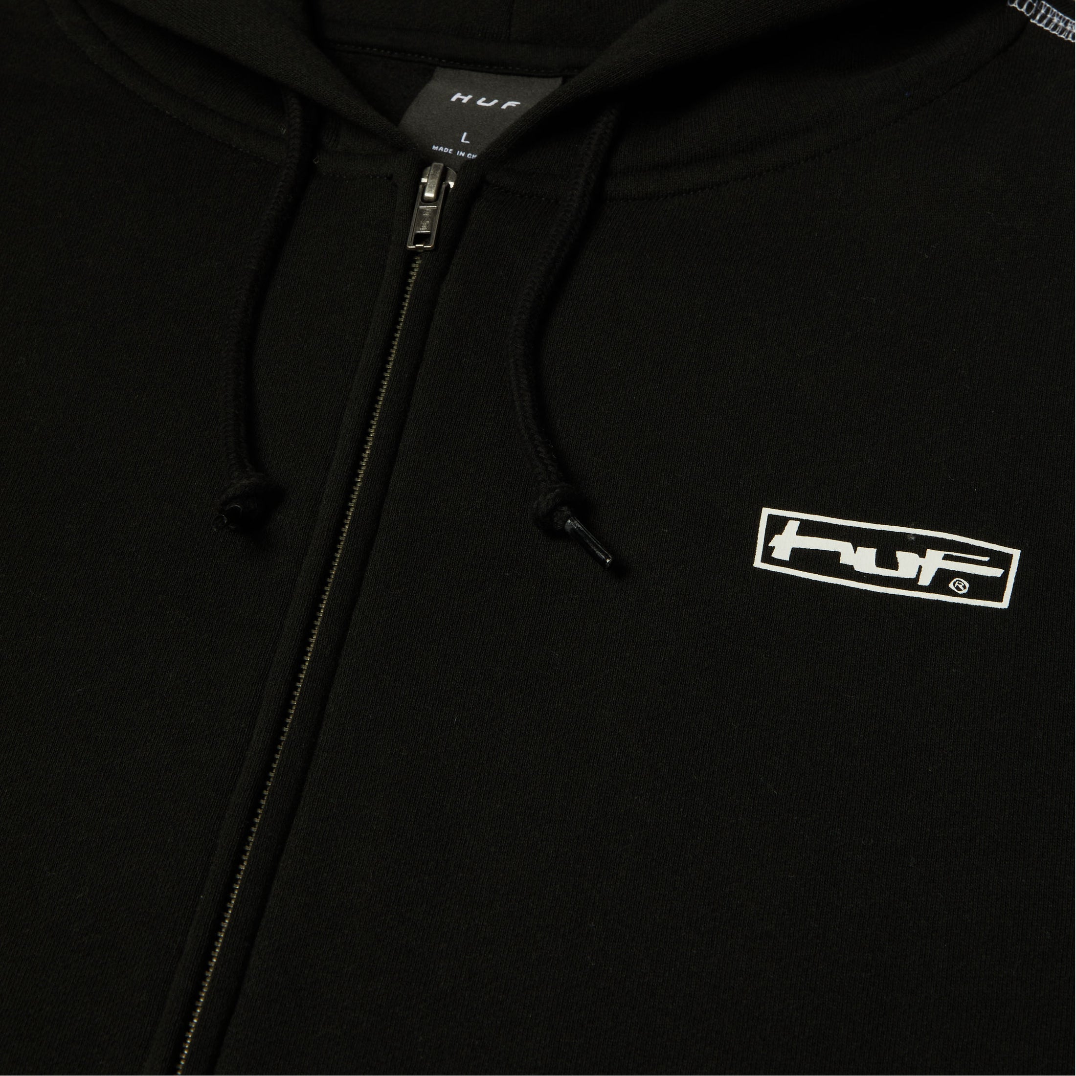 HUF Stretch Zip Hood Black