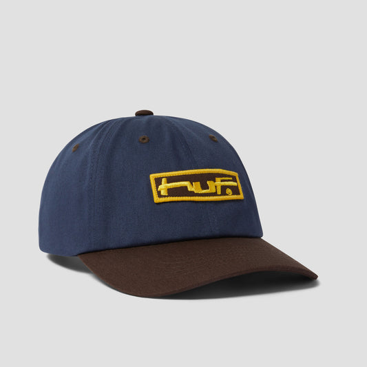 HUF Stretch Logo 6 Panel Cv Hat Navy