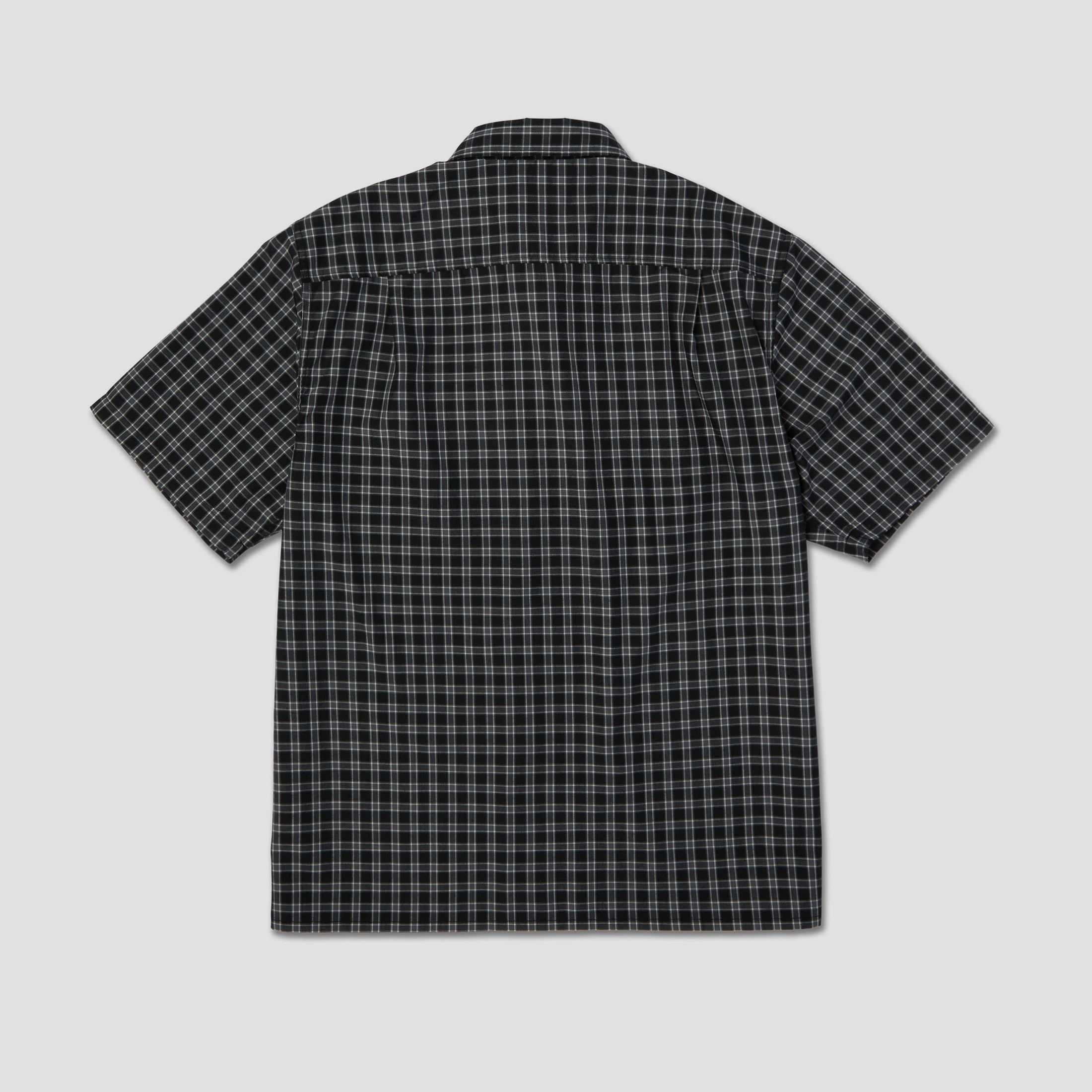 HUF Stretch Micro Plaid Shortsleeve Shirt Black