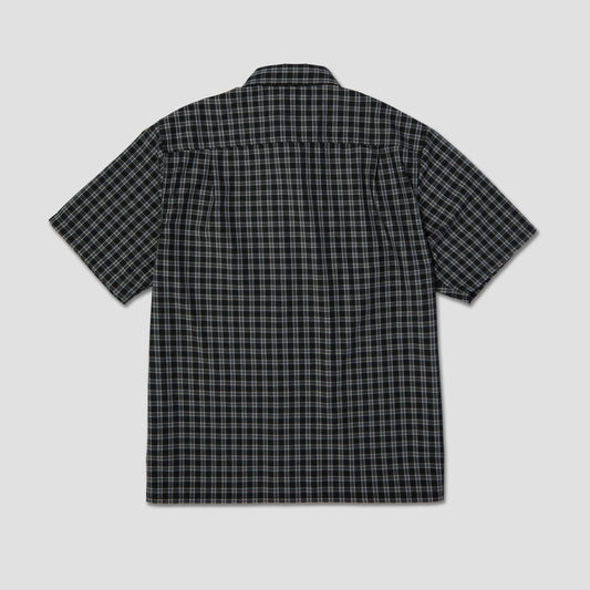 HUF Stretch Micro Plaid Shortsleeve Shirt Black