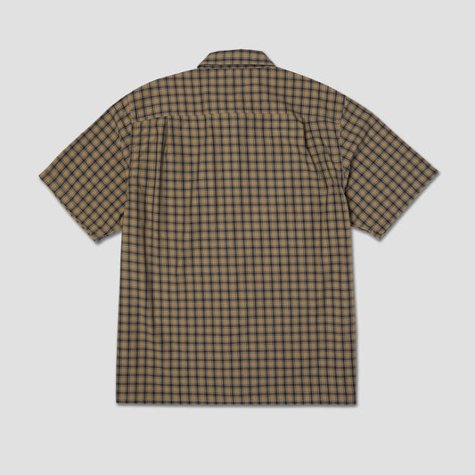 HUF Stretch Micro Plaid Shortsleeve Shirt Clay