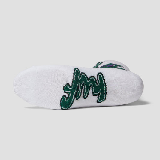HUF Stuck On You Crew Sock White