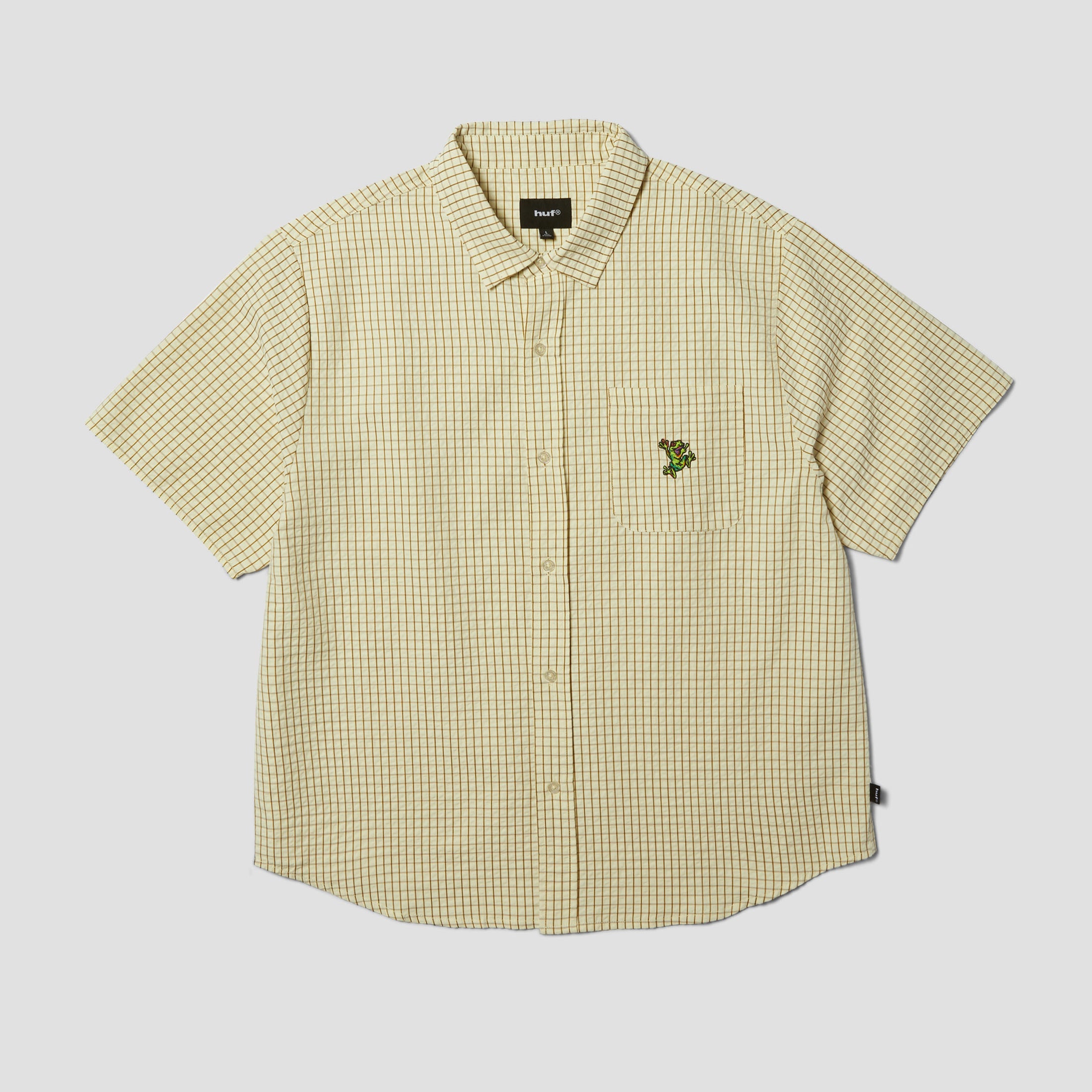 HUF Stuck On You Shortsleeve Plaid Shirt Natural