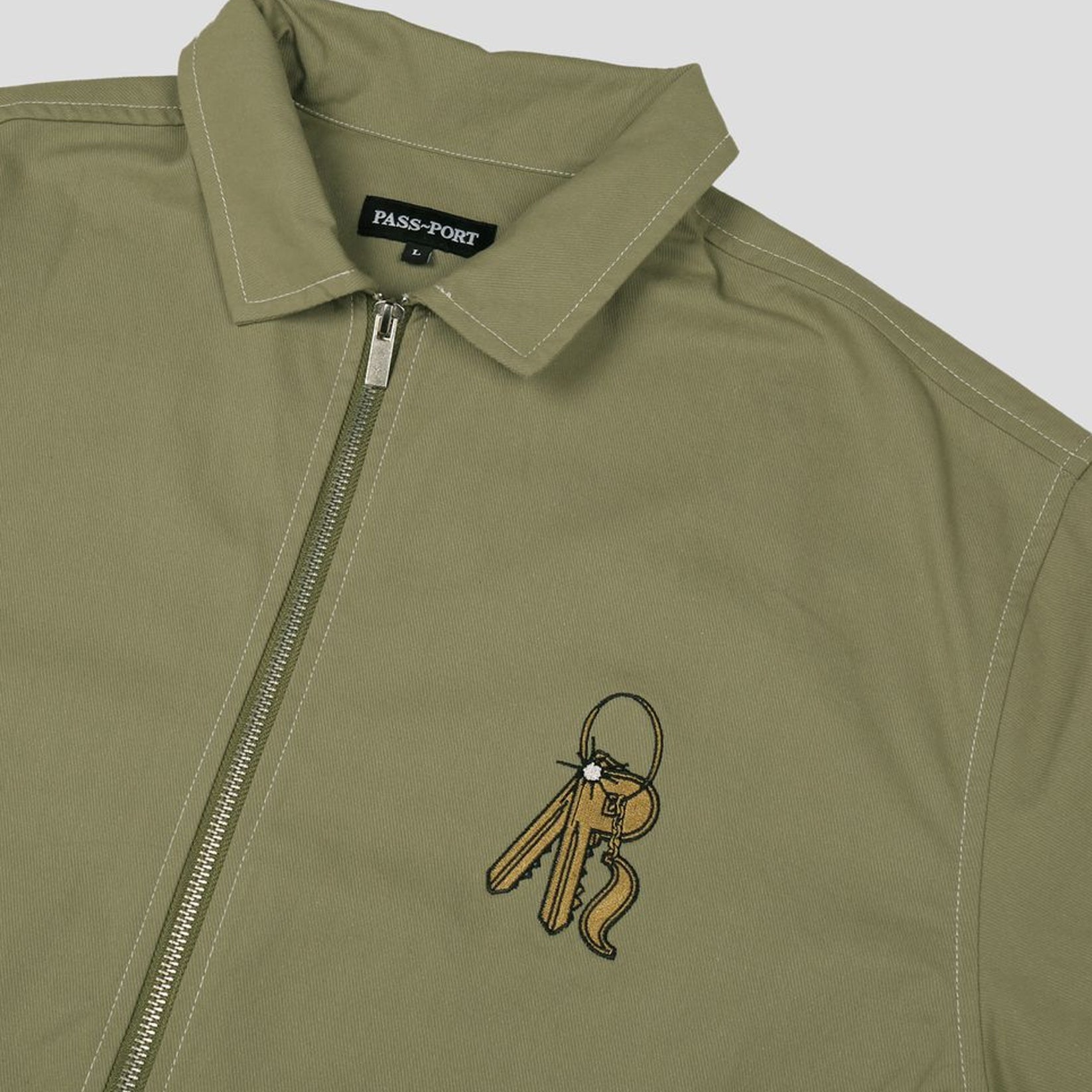 Passport Master Key Zip Shirt Sage
