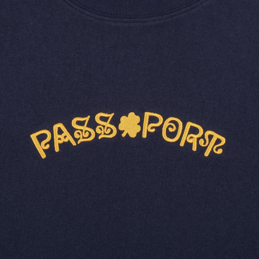 Passport Sham Embroidery T-Shirt Navy