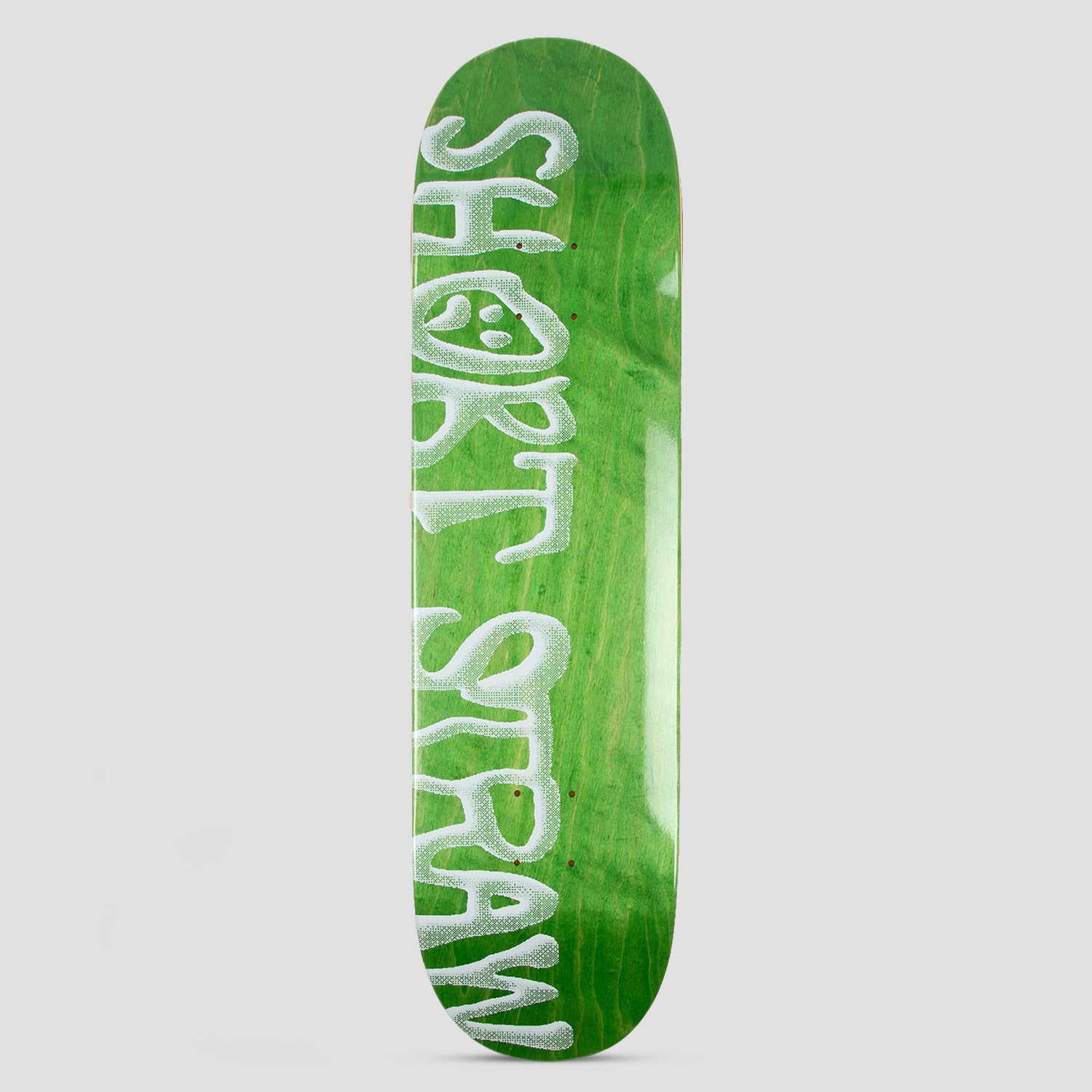 Short Straw 8.125 Warped Medium Concave Skateboard Deck Green / White