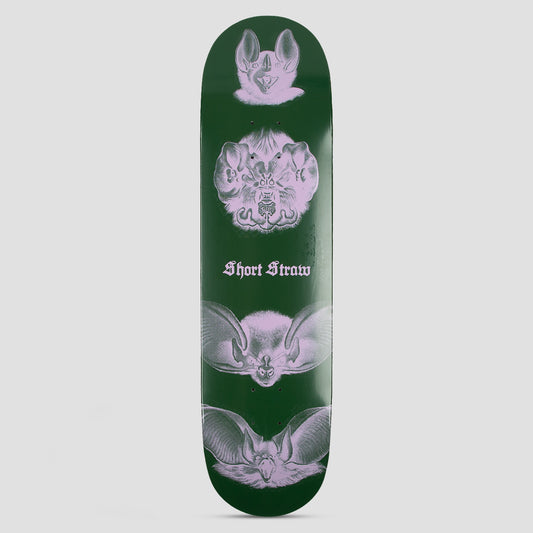 Short Straw 8.25 Bat High Concave Skateboard Deck Green / Pink