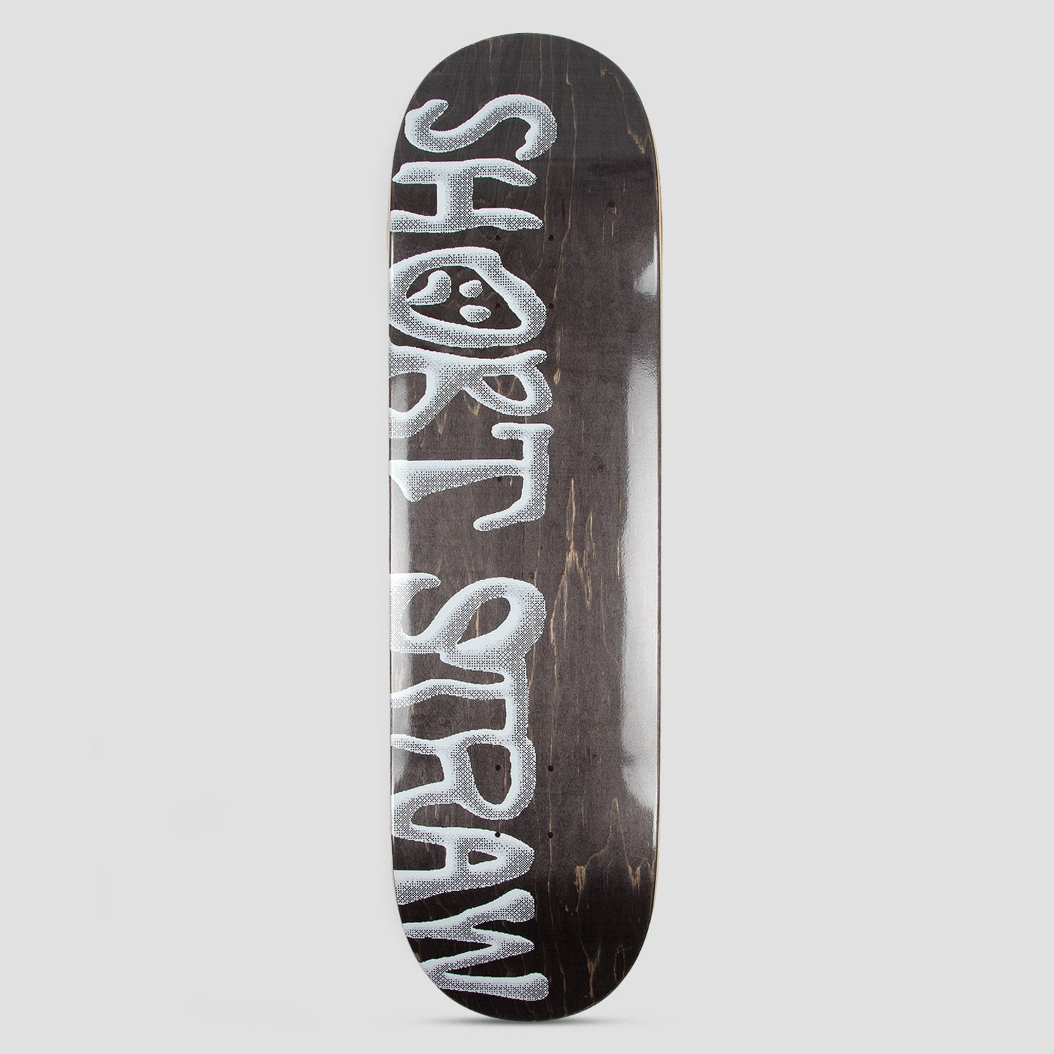 Short Straw 8.5 Warped Medium Concave Skateboard Deck Black / White