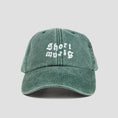 Load image into Gallery viewer, Short Straw Embroidered Bat Cap Green
