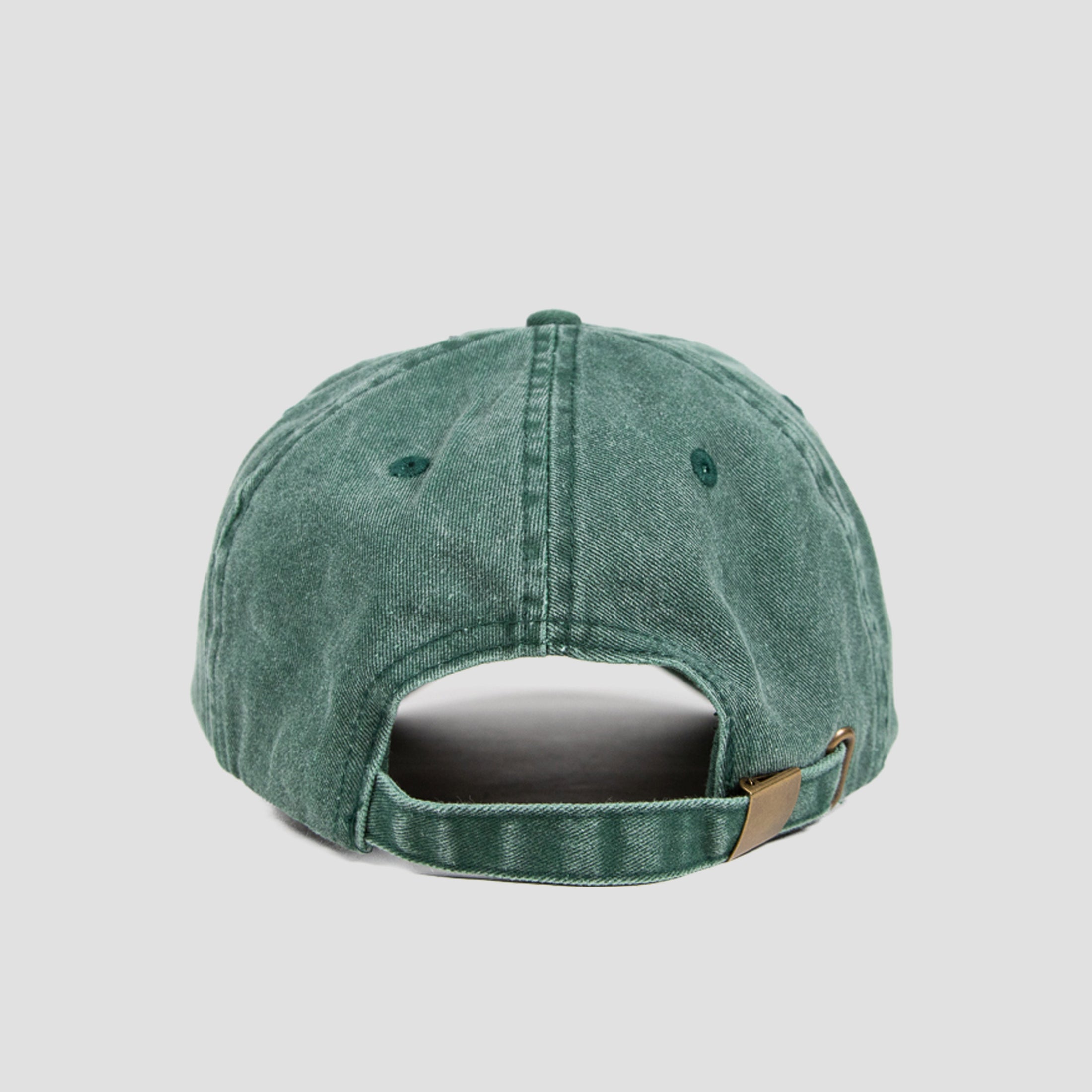 Short Straw Embroidered Bat Cap Green