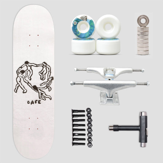 Skateboard Cafe 8.5 Dance Circle Skateboard Complete Pack White With Tool