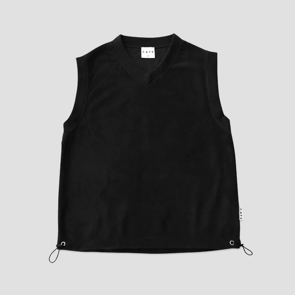 Skateboard Cafe Fleece Vest Black