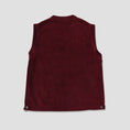 Load image into Gallery viewer, Skateboard Cafe Fleece Vest Burgundy / Black
