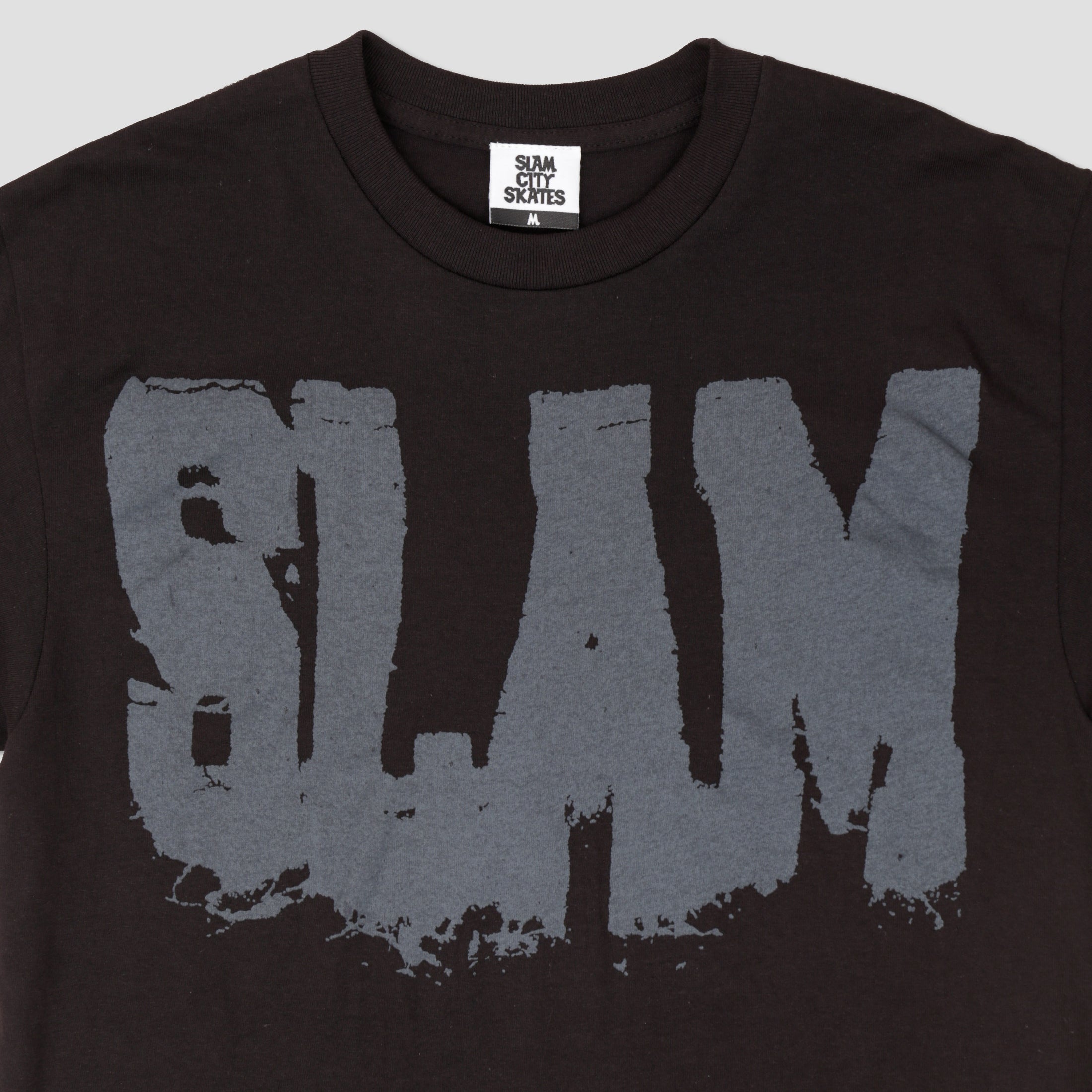 Slam City Skates College T-Shirt Black / Black