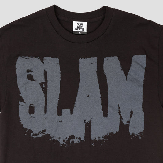 Slam City Skates College T-Shirt Black / Black