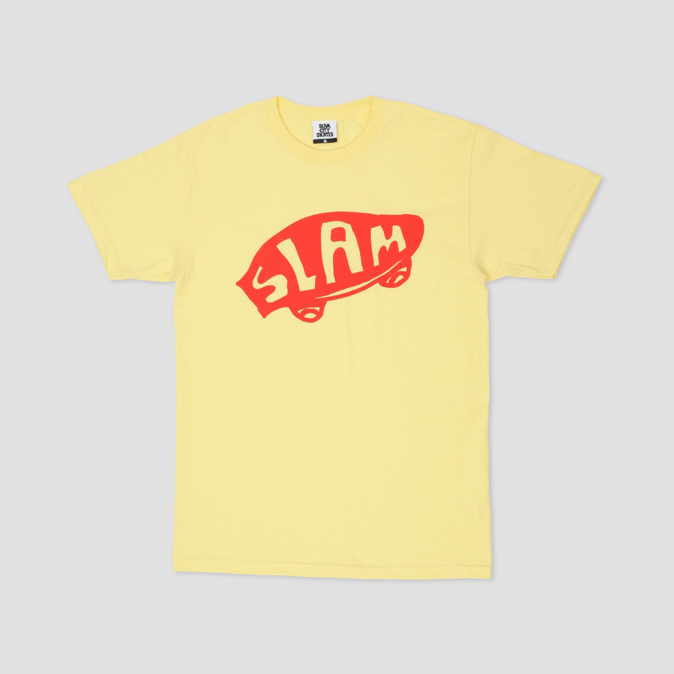 Slam City Skates From a Skate Shop T-Shirt Yellow / Red