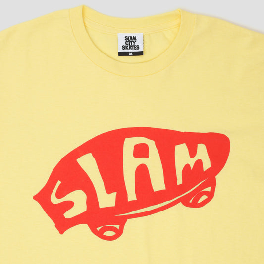 Slam City Skates From a Skate Shop T-Shirt Yellow / Red