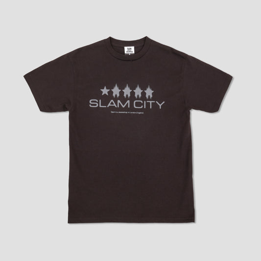Slam City Skates Review T-Shirt Black / Grey