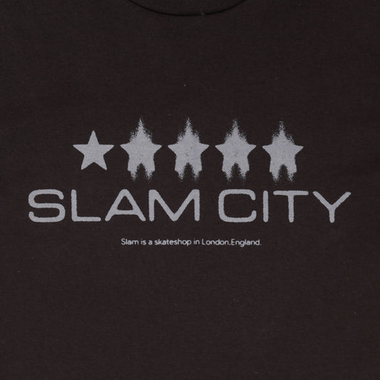 Slam City Skates Review T-Shirt Black / Grey