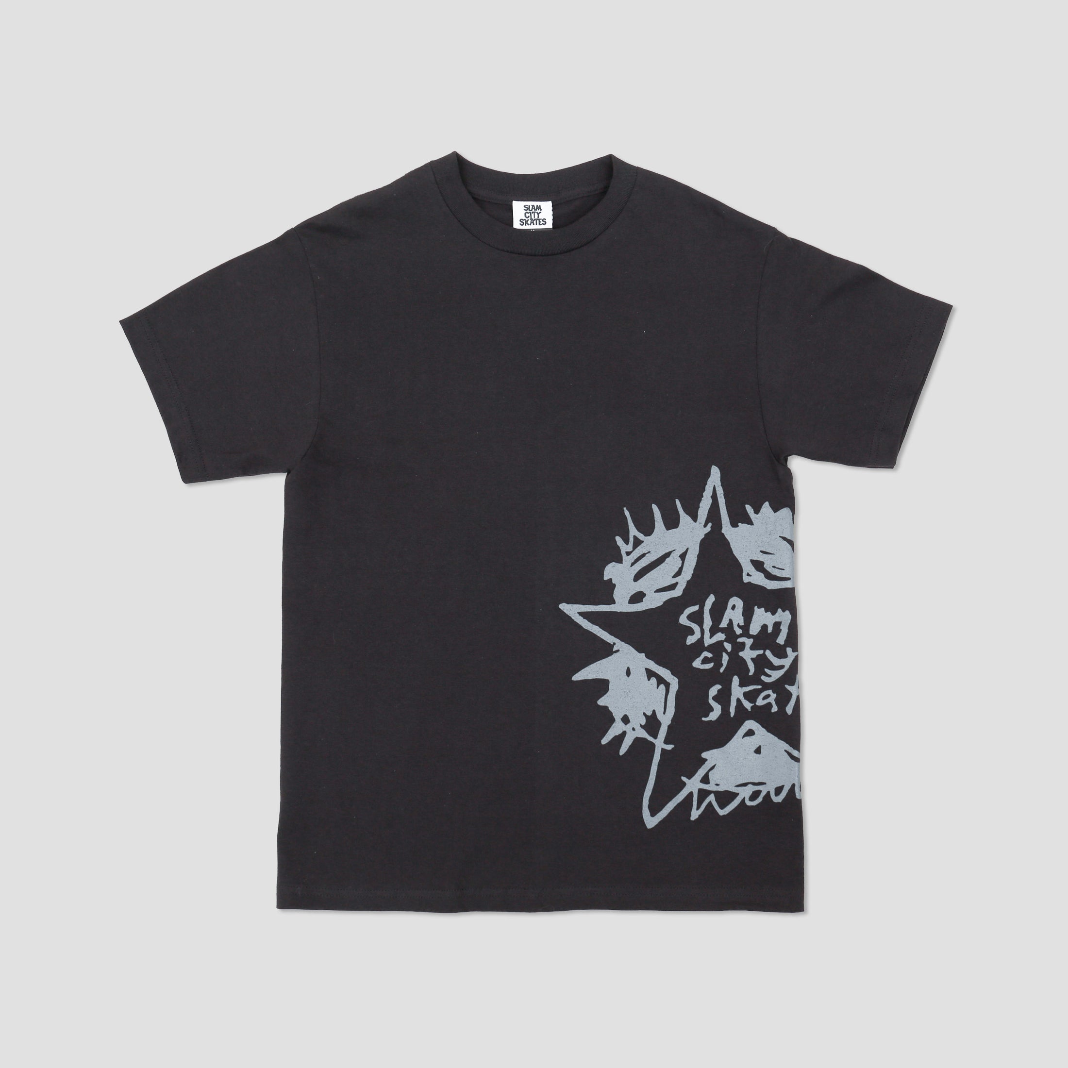 Slam City Skates Swank Star T-Shirt Black / Grey