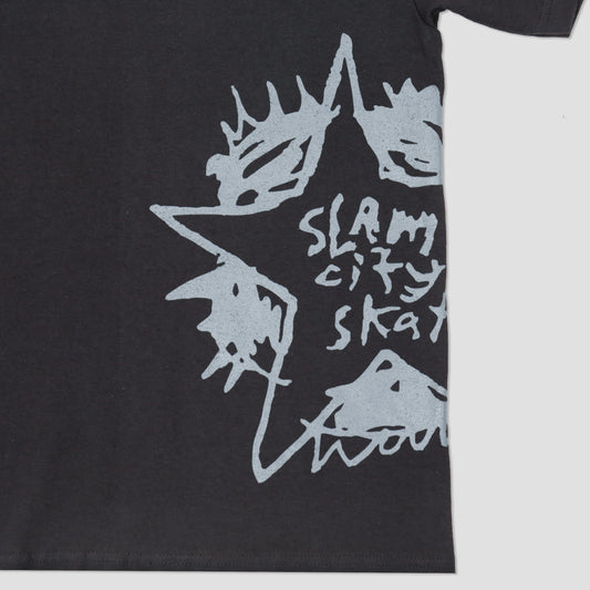 Slam City Skates Swank Star T-Shirt Black / Grey