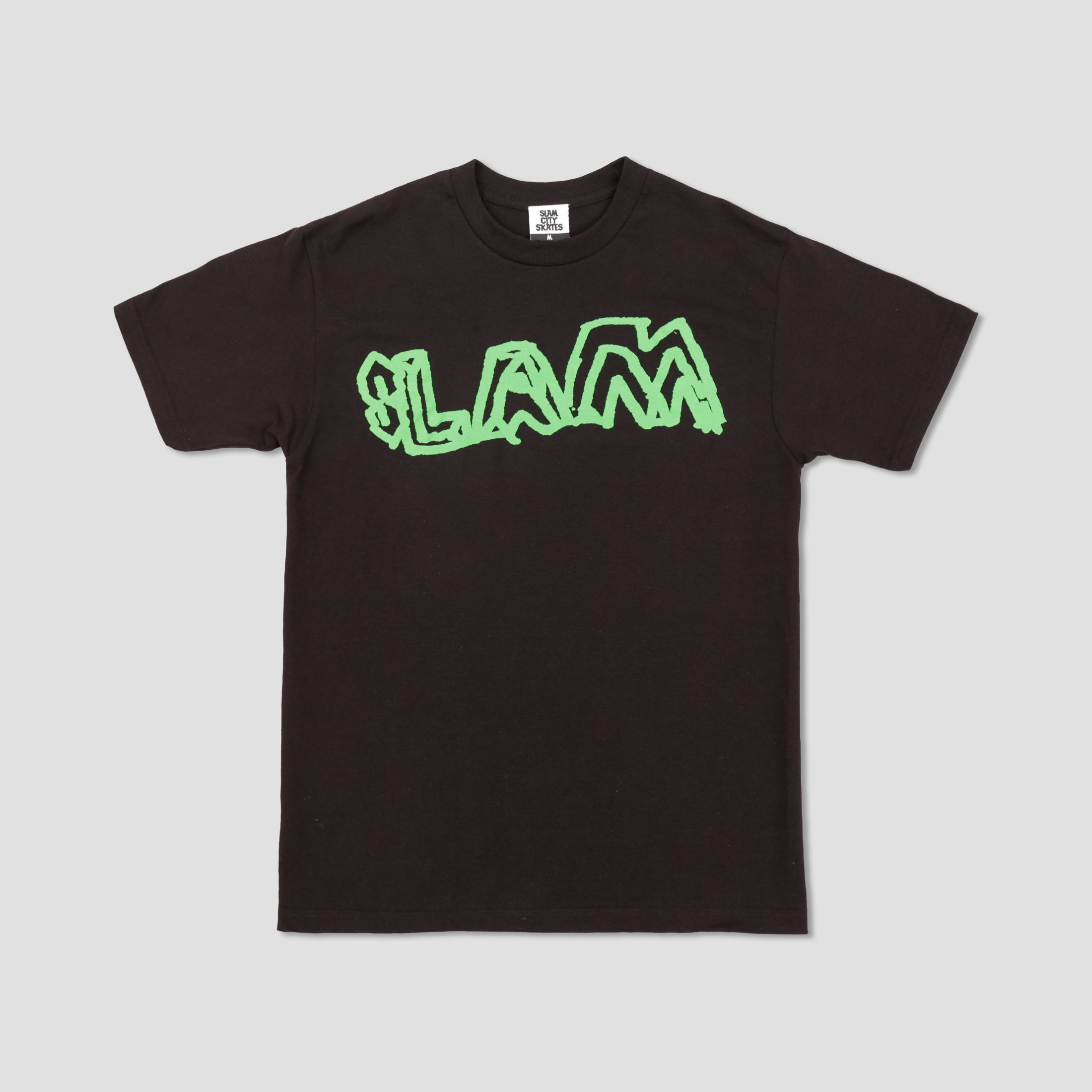 Slam City Skates Young Team T-Shirt Black / Green