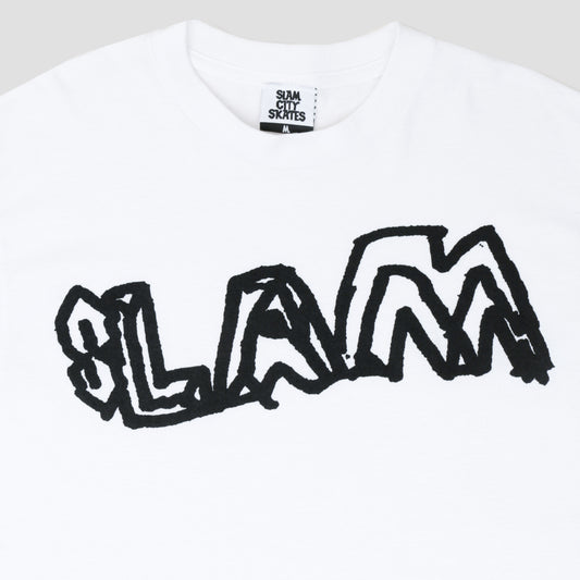 Slam City Skates Young Team T-Shirt White / Black