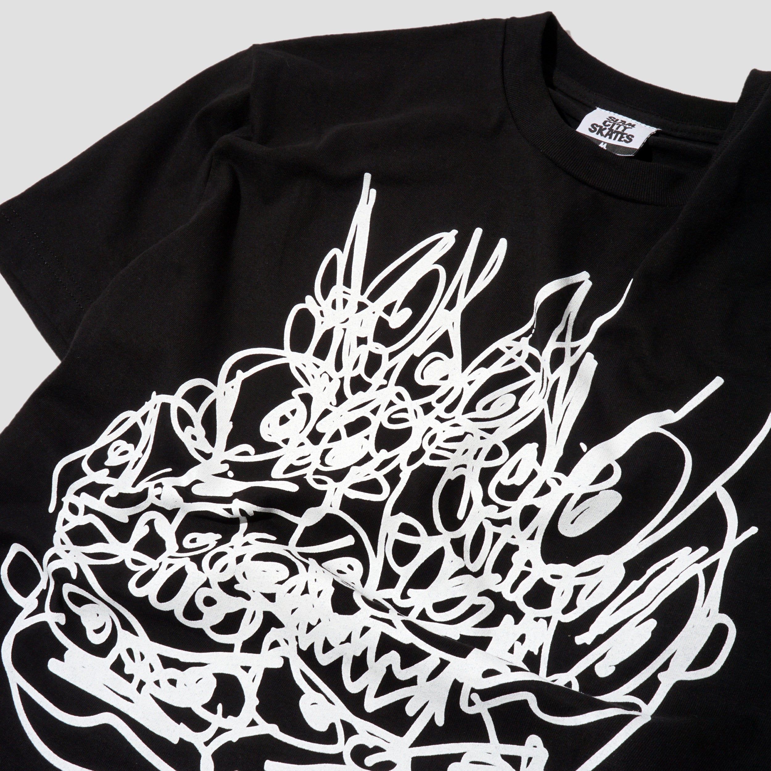 Slam City Skates x Slawn Faces T-Shirt Black