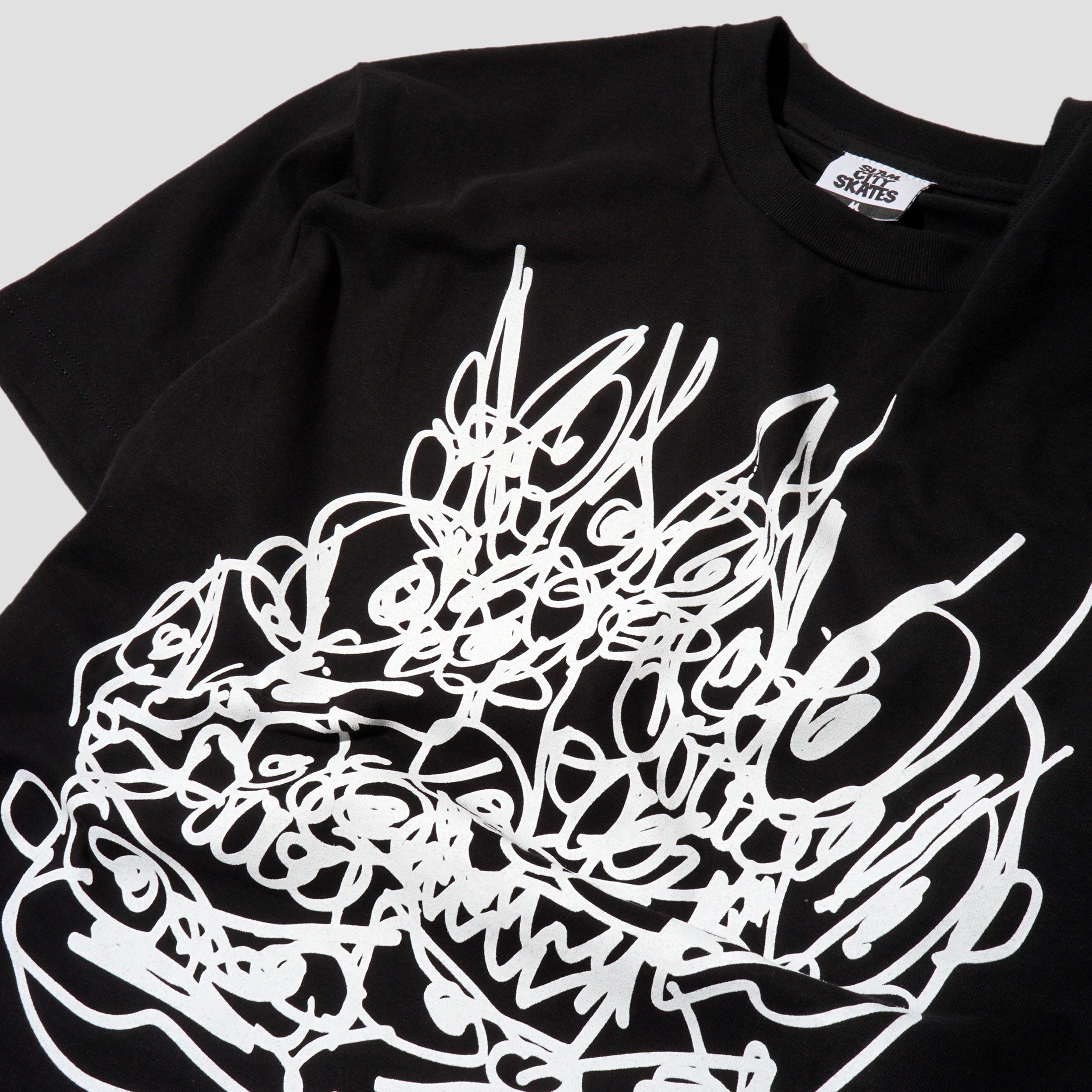 Slam City Skates x Slawn Faces T-Shirt Black