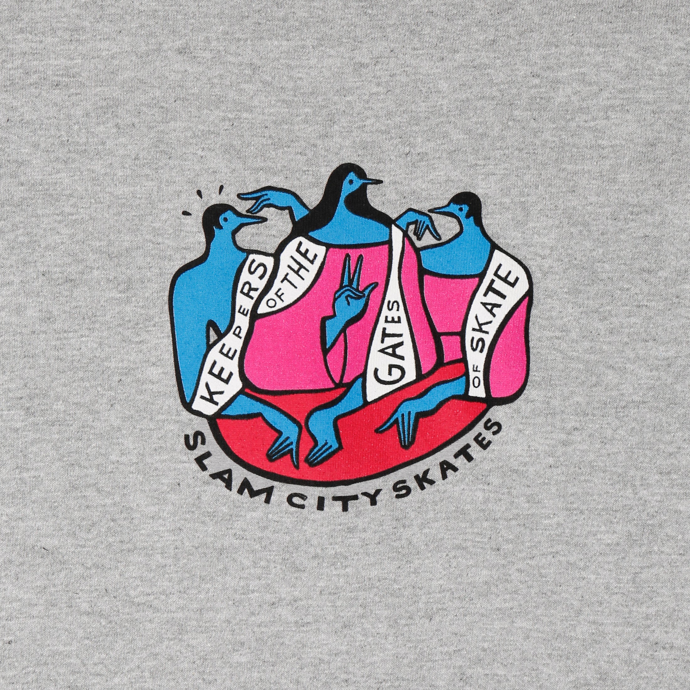 Slam x Parra Gatekeepers T-Shirt Heather Grey