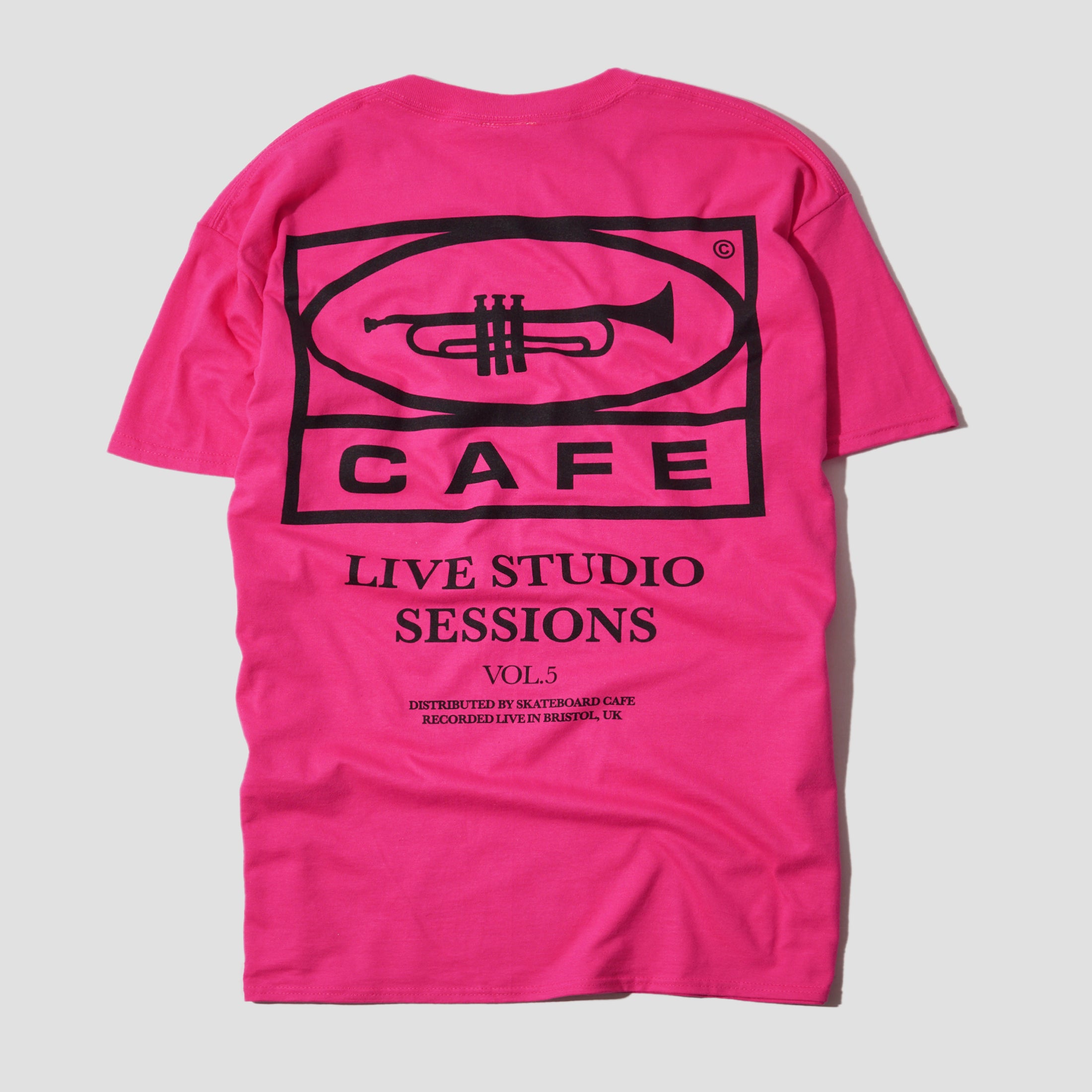 Skateboard Cafe 45 T-Shirt Pink / Black