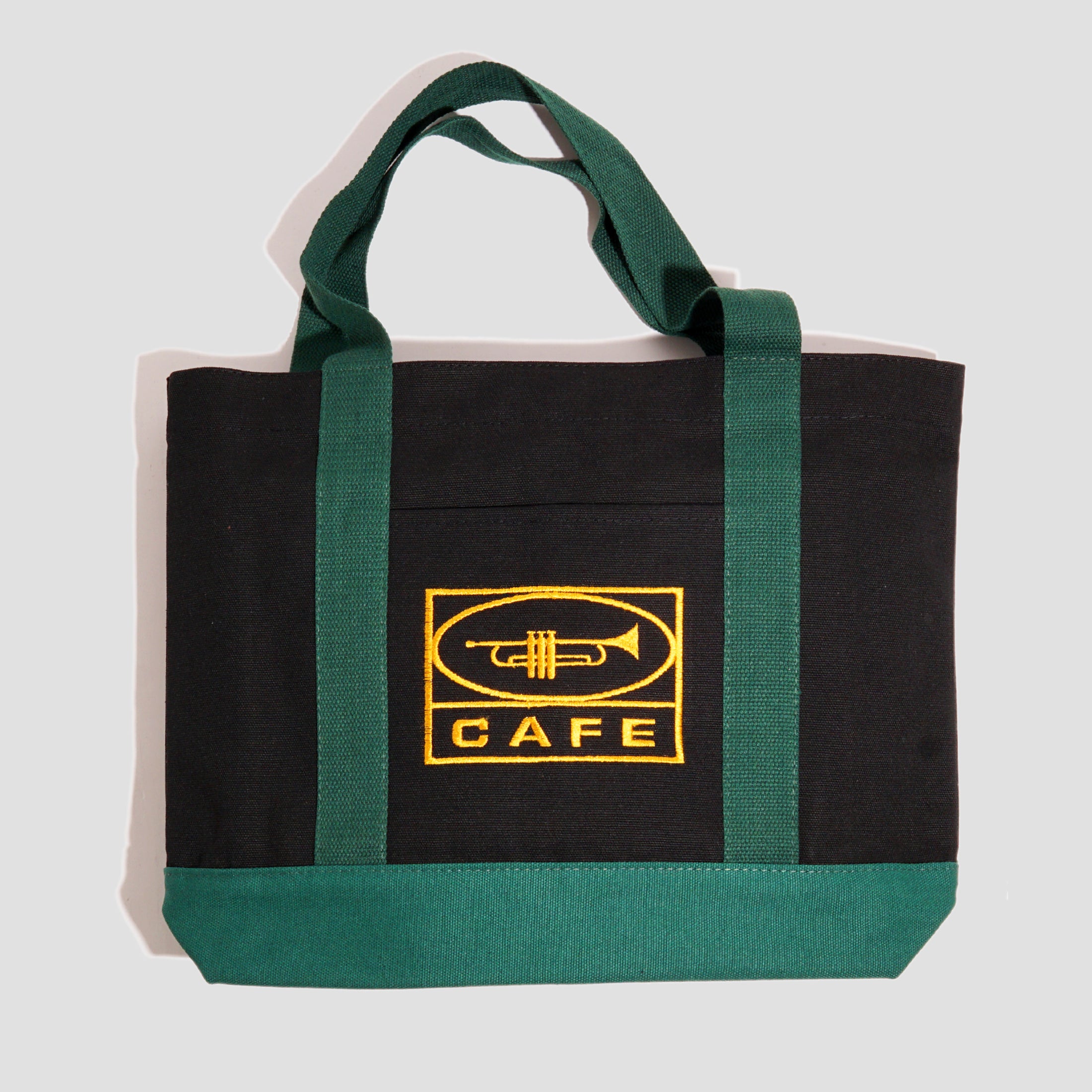 Skateboard Cafe 45 Tote Bag Black / Forest Green