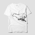 Load image into Gallery viewer, Skateboard Cafe Catch Me If You Can T-Shirt White
