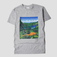 Load image into Gallery viewer, Skateboard Cafe Mountains T-Shirt Heather Grey
