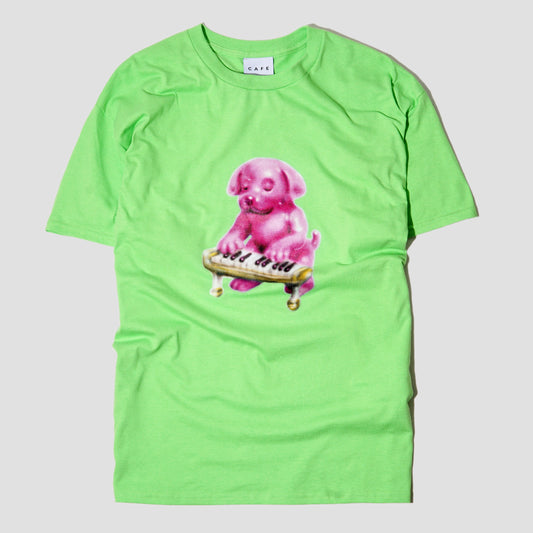 Skateboard Cafe Keyboard T-Shirt Lime