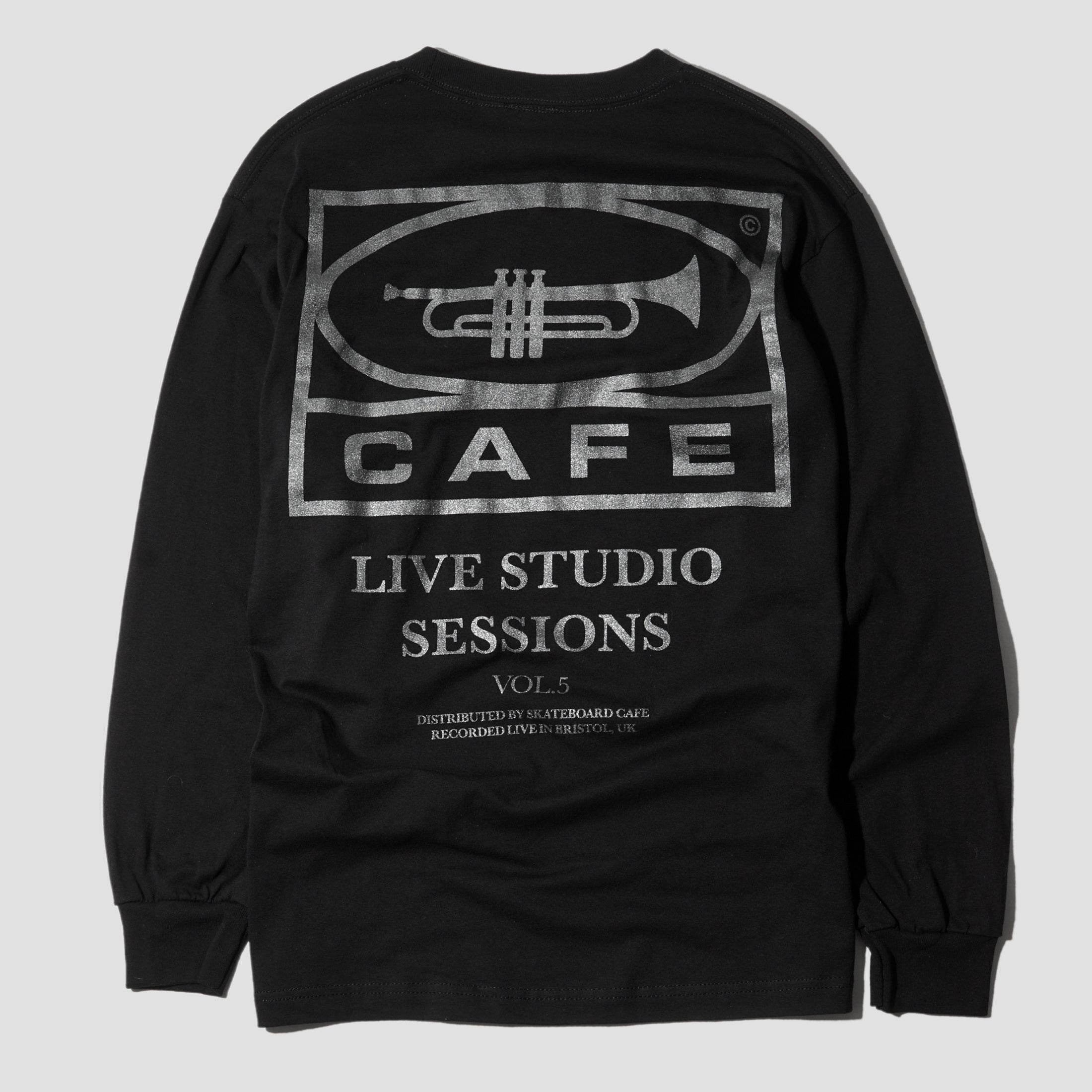 Skateboard Cafe 45 Longsleeve T-Shirt Black / 3M