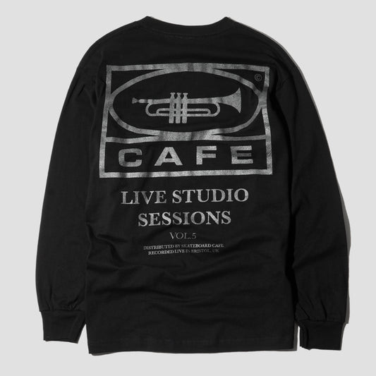 Skateboard Cafe 45 Longsleeve T-Shirt Black / 3M