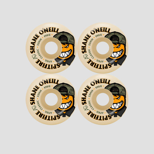 Spitfire 52mm F4 99 SF x April Shane O'Neill Classic Skateboard Wheels Natural