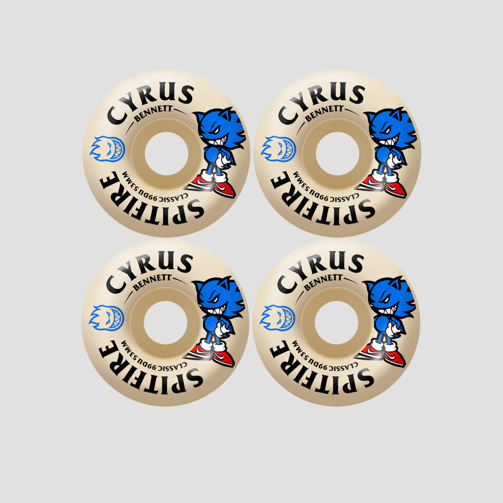 Spitfire 53mm F4 99DU Bennett Burn Squad Skateboard Wheels Natural