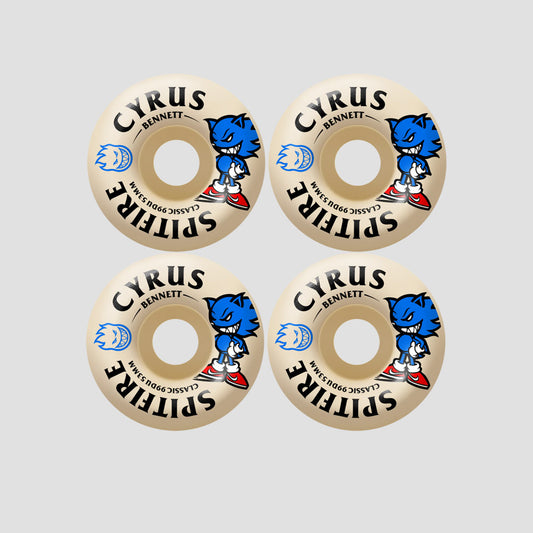 Spitfire 53mm F4 99DU Bennett Burn Squad Skateboard Wheels Natural